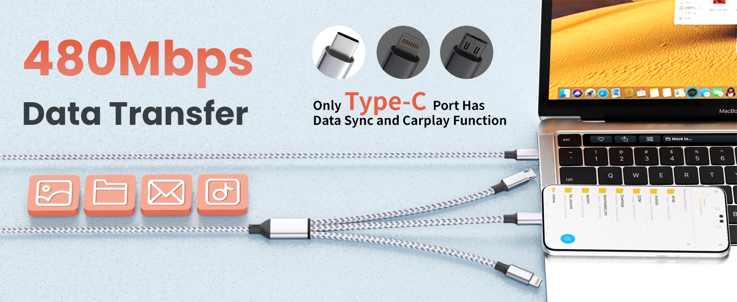the Type C port supports data transfer