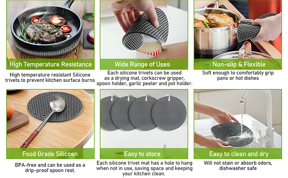 Silicone Hot Pads for Kitchen