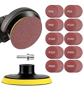 100PCS Sanding Discs and 4 Inch Hook and Loop Backing Pad (5/8-11 Threads) with 8MM Drill Adapter...