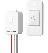DEWENWILS Wireless Light Switch and Receiver Kit, 15A/1800W High Power, No Wiring, No Interferenc...