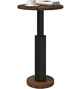 LAATOOREE Small Round Side Table, Accent Drink Coffee Table, Pedestal End Table with Thick Solid ...