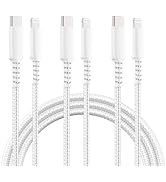 Amaitree USB C to Lightning Cable [3Ft 3Pack], 3A PVC Nylon Braided Fast Charging iPhone Charger ...