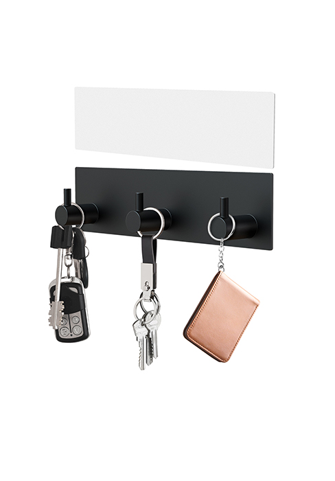 key rail with hooks