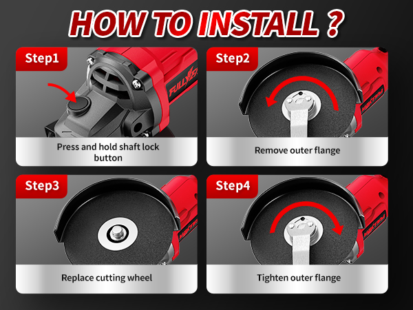 Power Angle Grinders with 2 * 4.0Ah Batteries &amp;amp; 3 Cutting Wheels