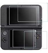 Screen Protector Compatible New 3DS XL, AFUNTA 4 Pcs Tempered Glass for Top Screen and HD Clear C...