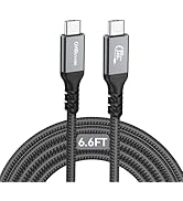 80Gbps USB 4 Cable for Long Thunderbolt 4 Cable 6.6ft, Turbo Max 120Gbps Bandwidth for 16K/Dual 8...