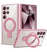 ETPESOK Compatible with Samsung Galaxy S24 Ultra Case with Magnetic Ring Stand [Compatible with M...