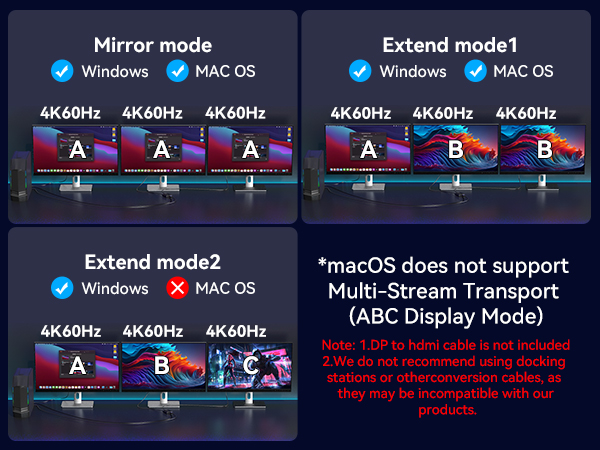 DisplayPort to Dual HDMI Adapter