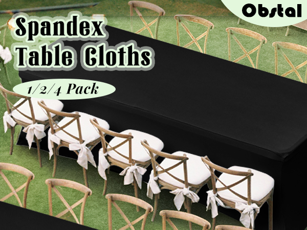 black tablecloths spandex fitted folding 6ft 8ft table covers for wedding birthday party banquet