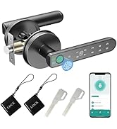 BIWIBON Fingerprint Door Lock, 5 in 1 Smart Door Knob with Smart APP/Fingerprint/IC Cards/Passwor...