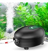 AQQA Aquarium Air Pump Quiet Fish Tank Aerator Pump Powerful Oxygen Pump Single Outlet Air Pump B...