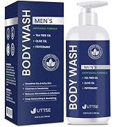 Uttse Tea Tree Body Wash: Antifungal Soap for Men - Eliminates Body Odors &amp; Skin Irritations - 11...