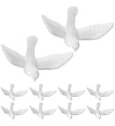 Toddmomy 10Pcs Mini Pigeon Figurine Miniature Resin Pigeon Tiny Pigeon Figurines Pigeon Statue Wh...