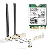 AX210 WiFi 6E Desktop Kit, Expand to Tri-Band 6GHz/5GHz/2.4GHz M.2 NGFF Wireless Bluetooth 5.2 Ca...