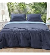 MUXHOMO Cooling Comforter Queen Size, Reversible Bed Set for Hot Sleeper