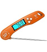 DOQAUS Digital Meat Thermometer, Instant Read Food Thermometer for Cooking with Backlit &amp; Auto-Ro...