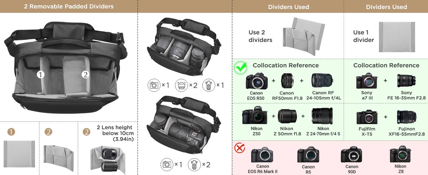 TAAOKA Camera Sling Bag,