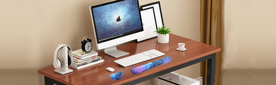 Wrist Rest for Computer Keyboard and Mouse Pad Support Memory Foam Set