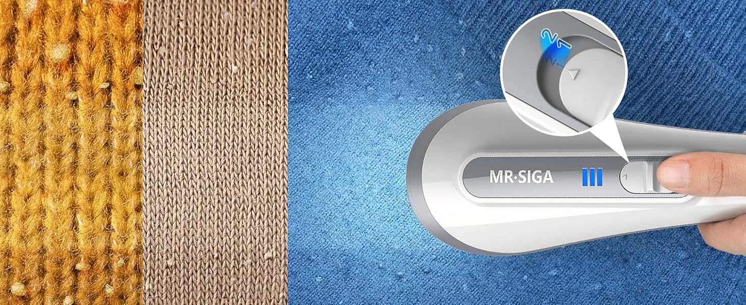 MR.SIGA fabric shaver rechargeable, electronic portable lint remover tool, lint remover shaver
