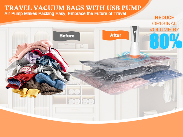 vacuum travel bags with pump