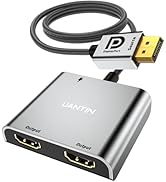 UANTIN DisplayPort to Dual HDMI Adapter | 4K 60Hz DP to HDMI Splitter Extended Display Adapter fo...