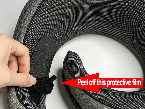 Peel off this protective film BOLEISE Travel Neck Pillow