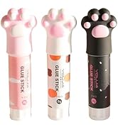 3Pcs Random Color Cat Claw Cute Glue Stick Kawaii Stationery Binding Tool School Office Supplies ...
