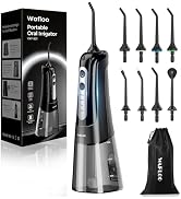 Cordless Water Dental Flosser for Teeth, with 8 Jet Tips, 300ML Tank Oral Irrigator Portable with...