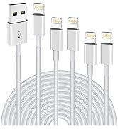 Lightning Cable 5pack[6/6/6/6/6FT] Apple MFi Certified Long iPhone Charger Fast Charging High Spe...