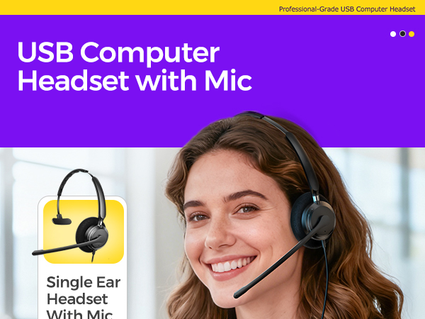 Computer Headset with mic for PC