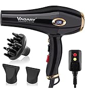 VAGARY 6685G Professional Salon Hair Dryer 2200w with Icd Display,Negative Ionic Blow Dryer,Power...