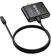 CAMWAY HDMI to HDMI and Optical Audio Extractor for Fire TV Stick, 4K@30Hz HD HDMIConverter,5.1 S...