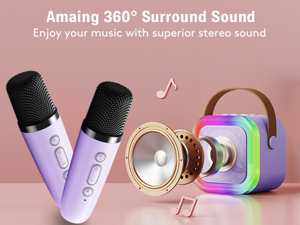 karaoke machine with 2 wireless microphones