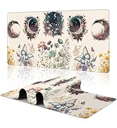 Butterfly Moon Large Extended Gaming Mouse Pad Crescent Flowers XXL Mousepad Desk Pad for Keyboar...