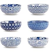 Selamica Ceramic Mini Dipping Bowls 3 inch Soy Sauce Dish Set, 2.7 oz Small Dip Bowl for Side Dis...