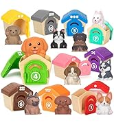 Aigybobo Learning Toys for Toddlers 1 2 3 Year Old, 20 Pcs Pet Dog Toys for Kids, Animal Counting...