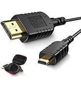 FOINNEX Flexible Micro HDMI to HDMI Cable, Ultra Thin Micro HDMI Cord 4K@60Hz for Gimbal, Bidirec...
