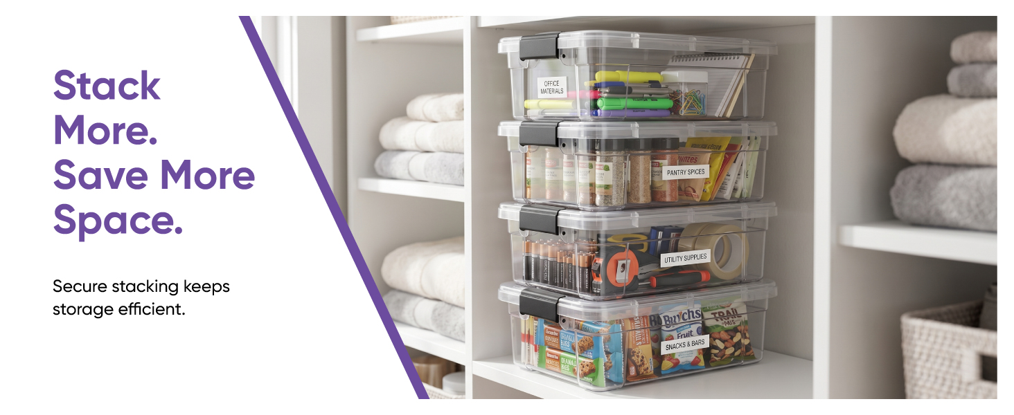 Superio Slime &amp;amp;amp; Stackable Clear Storage Containers