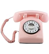 Sangyn Retro Rotary Telephone 1960's Style Old Fashioned Vintage Home Phone with Mechanical Ringe...