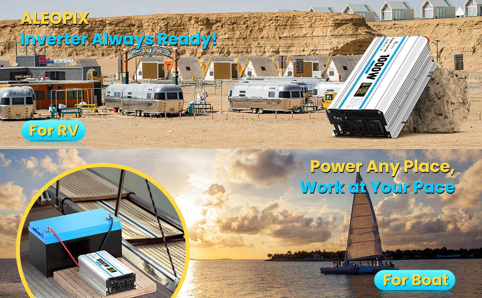 1000 Watt Car Power Inverter(White)- A+3