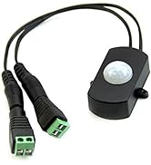 RGBZONE Automatic Mini 5A PIR Infrared Motion Sensor Detector Switch for LED Strip Light + Female...