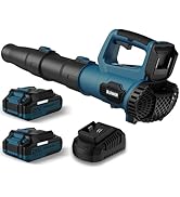 Leaf Blower, 21V Cordless Electric Blower with 2 2.0Ah Batteries and 1 Hour Fast Charger, Lightwe...