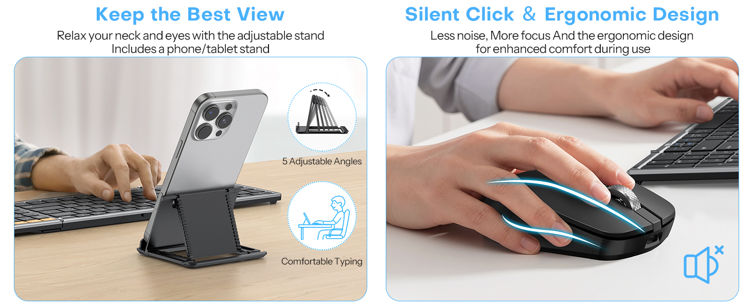 Ergonomic keyboard and mouse