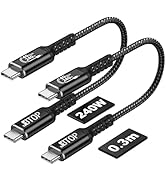JBTOP USB 4.0 Cable(1FT, 2packs) Compatible for Thunderbolt 4/3 Cable 40Gbps High Speed Data Tran...