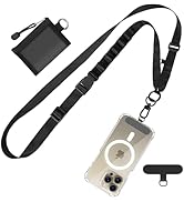 TiMOVO Adjustable Cell Phone Lanyard, Universal Crossbody Phone Lanyard with 1× Phone Strap, 1× S...