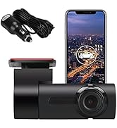Lychee Front Dash Cam 1080P, WiFi Car Mounted Dashcam Recorder Rotatable Wide Angle with Night Vi...