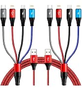 Multi Charging Cable,[2Pack 6FT] 4 in 1 Multiple Chargers Cord for All Devices Braided Multi Fast...
