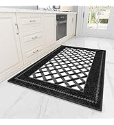 Hargiis Non Slip Mats for Kitchen Floor, Kitchen Mat Machine Washable Buffalo Plaid Kitchen Rugs ...