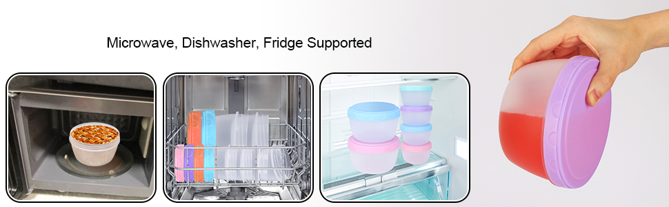 These plastic dressing containers with lids are microwave, dishwasher, freezer safe