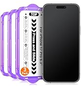 Ksleri 3 Pack for iPhone 17 Pro 6.3 inch Matte Glass Screen Protector, Auto Alignment Quick Fit E...